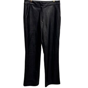ASOS DESIGN Faux Leather Straight-Leg Pants – Black (Size US 8 / UK 12 / EU‎ 40)